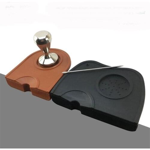 S/M Size Silicone Coffee Tamper Mat Holder Espresso Maker Support Base Non-Slip Flexible Corner Mat Barista Coffee Tea Bar Tool