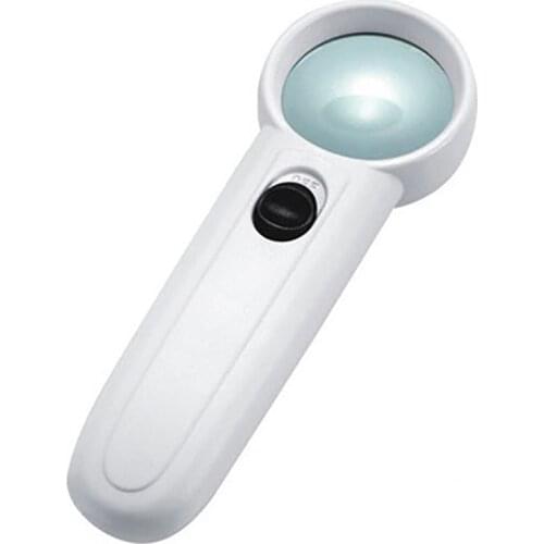 Double LED Handheld Magnifiers Magnifying Tools 15x Glass Lens Lighting Portable Magnifier for Seniors Reading/Elderly Sewing