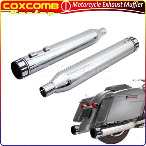 For Harley Touring Road King Street Glide 1995-UP Motorcycle 720mm Steel Roaring Series Slip-On Exhaust Muffler Silencer Pipes