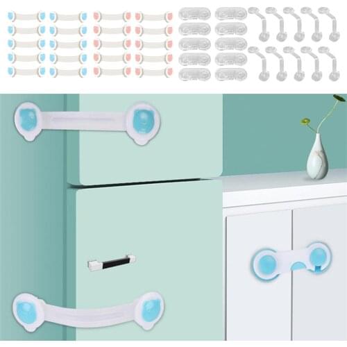 10 Pieces Child Safety Strap Locks, Drawer Locks, Kids Cabinet Locks, Locker Latches