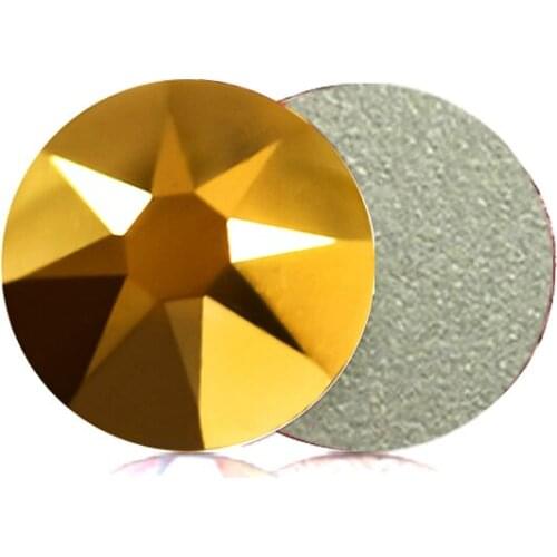 Gold Strass 2088 Non Hotfix 8 Big 8 Small DIY Rhinestone AURU Flat Back Rhinestones For Jewel Garment Nail Art Decoration
