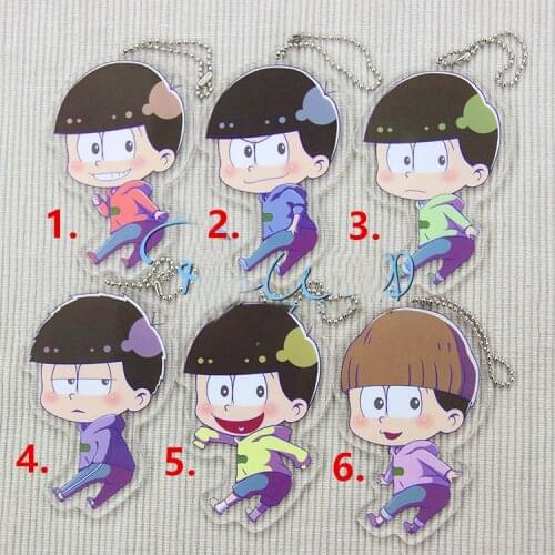 1pcs Osomatsu-san Mr osomatsu san Karamatsu Osomatsu Karamatsu Choromatsu Acrylic Keychain Bag Phone Pendant Collectible