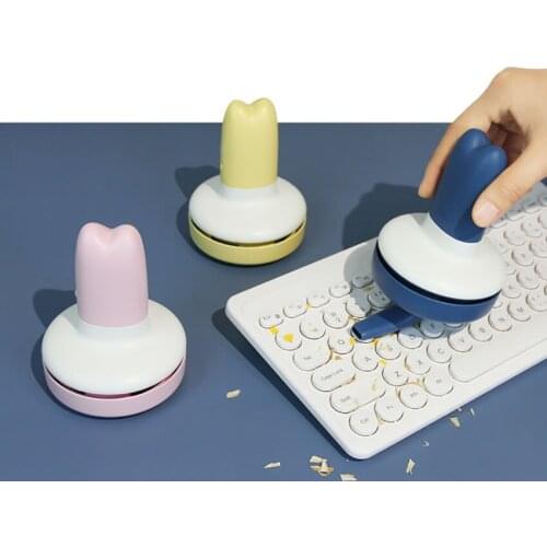 1PC Handheld Mini Vacuum Cleaner Portable Computer Brush Desktop Keyboard Vacuum Cleaner Rubber Dust Cleaners Strong Suction