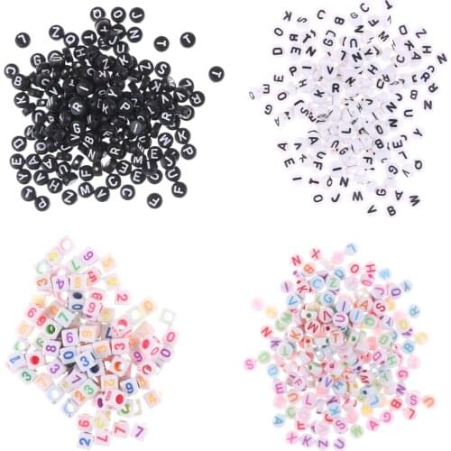 100pcs Alphabet Beads Acrylic Bead Letters DIY Letter Beads For Kids Educational Equipment