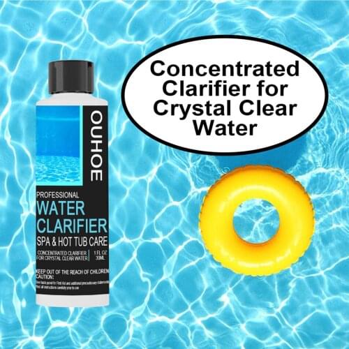30/100ml Spa Clarifier & Hot Tub Clarifier Swimming Pool Water Treatment Agent Hot Spring Water Clarifier Pool Stain Remover