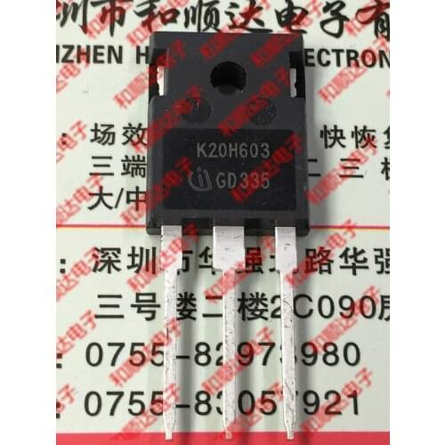 5PCS/ IKW20N60H3 K20H603 TO-247 600V,20A, to247