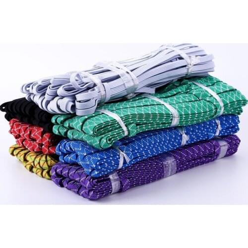 6/10mm Double Layers Elastic Bands Colorful Flat Thicken Elastic Ribbon Clothing Bags Trousers Durable Elasticity Rubber Rope