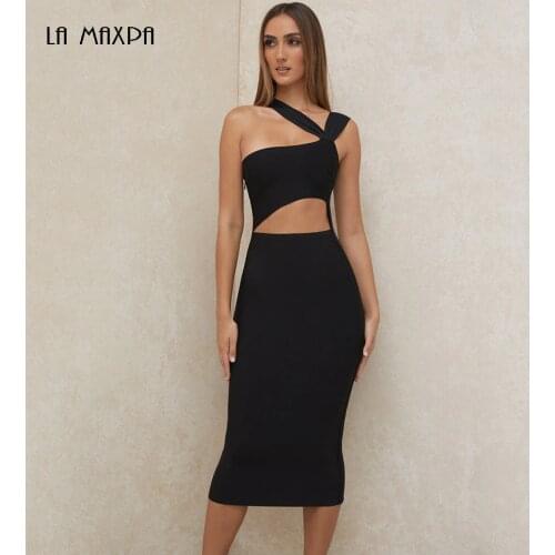 Bandage Dress Cut Out Dress Bandage 2021 Summer Elegant Womens Bodycon Dress Celebrity Club Party Dress Evening Prom