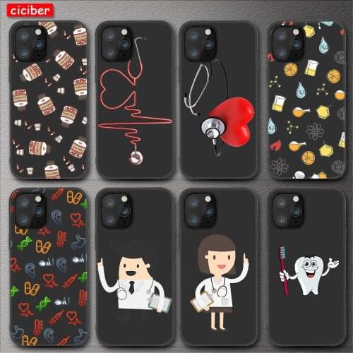 Doctor Nurse Teeth Phone Case For iPhone 11 12 Pro Max Mini Cover for iPhone X XR XS MAX 7 8 6 6S Plus 5 SE 2020 Soft TPU Fundas