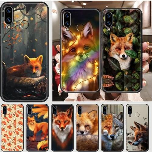 Funny Foxs Lovely Anime Phone case For Huawei Honor 6 7 8 9 10 10i 20 A C X Lite Pro Play black luxury prime trend hoesjes