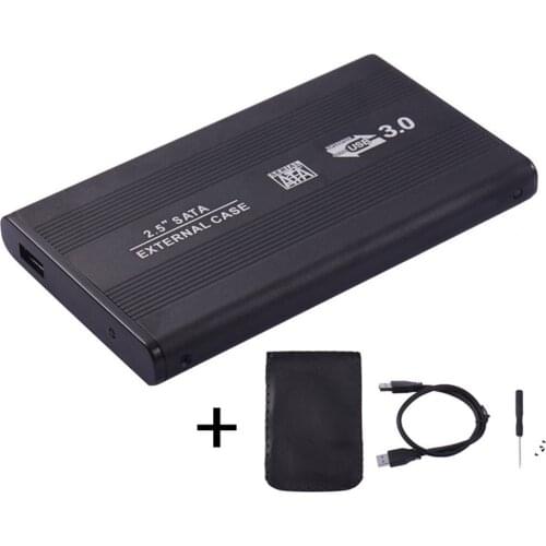 Aluminum Alloy Shell HDD Case 2.5" USB 3.0 to SATA External Mobile Hard Disk Box HDD Enclosure Case Support 3TB UASP Protocol