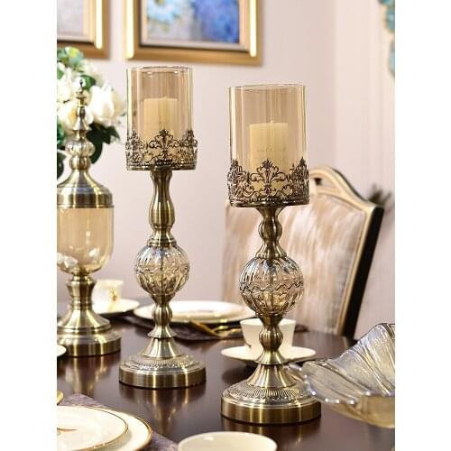 Luxury European Candlestick Holder Mold Metal Gold Crystal Candelabra Wedding Dekoracje Slubne Living Room Decoration YD50ZT