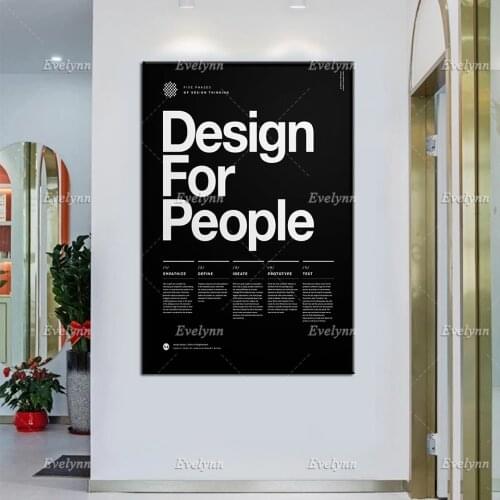 Design For People, Design Thinking, 5 Principles Of Design Thinking, Helvetica, UX/UI, Architecture Home Decor Prints Wall Art