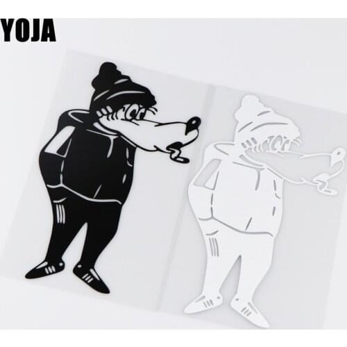 YOJA 11.7X20CM Art Fashion Cartoon Animal Pattern Car Sticker Vinyl Decal Lovely Decor ZT2-0081