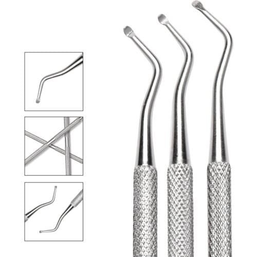 1Pcs Stainless Steel Double-Headed Nail Picker Ingrown Nail Manicure Picking The Nail Groove Cleaning The Toenail Gap Dirt Tool