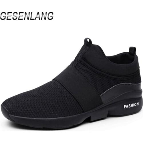 Mens Slip On Running Shoes Comfortable Breathable Anti-Slip Wear Resistant Outdoor Sports Walking Big Size Male Casual Sneakers