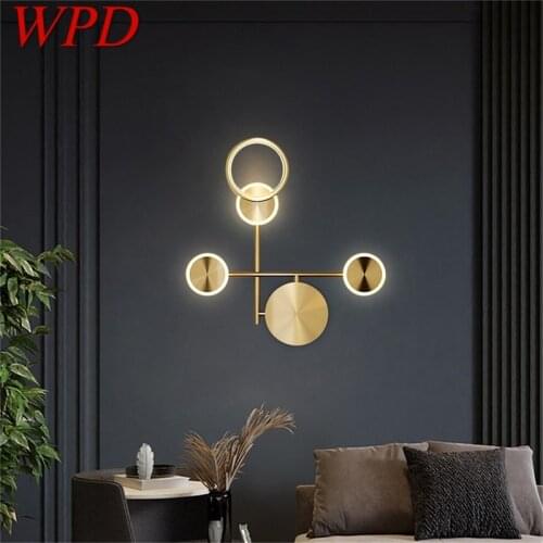 WPD Brass Wall Lamp Nordic Modern Sconces Simple Design LED Lighting Indoor For Home Decoration
