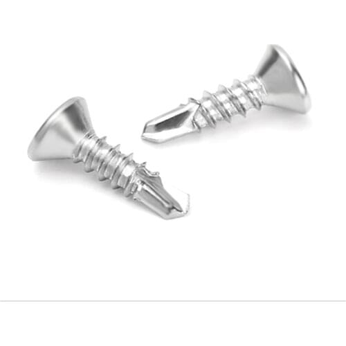 M3.5/M3.9/M4.2 Crosse recessed countersunk head drilling screws with tapping screw thread Inox Stainless Steel Vis Viti ISO15482