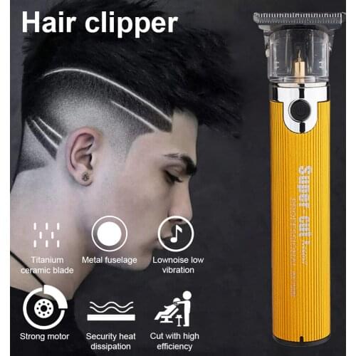 T Hair Clipper Mower Rechargeable Trimmer Electric Trimmers LCD Display Machine Barber Vintage Cordless Haircut Cutter Shaver