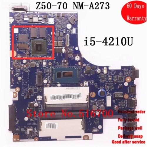 Placa Base Motherboard For Lenovo Z50-70 Motherboard Mainboard ACLUA/ACLUB NM-A273 with i7 CPU SR1EB GT840M