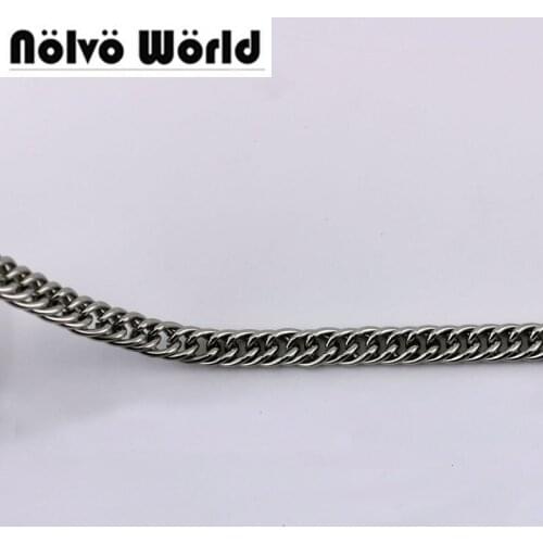 10 meters 10mm wide roller metal chain double twist link chains for handbag bag handle adjusted