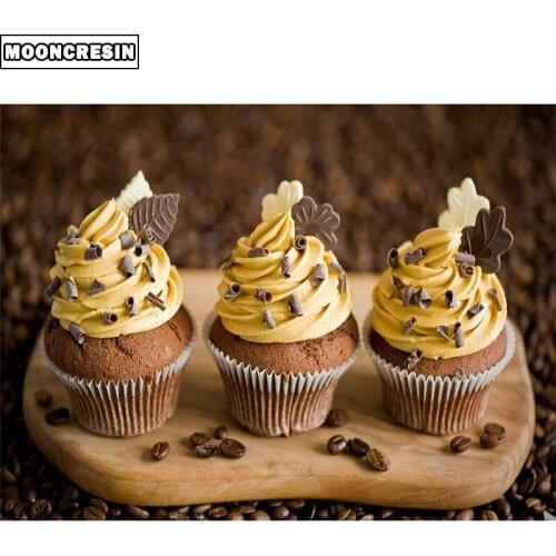 MOONCRESIN 5D Diy Diamond Painting Ice Cream Cross Stitch Needlework Decoration Home Food Diamond Embroidery Full Square Drill