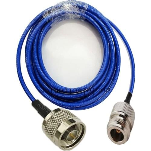 N Female Jack to N Male RF Crimp Coax Pigtail Connector Blue Soft RG142 Cable 10/15/20/30/50CM 1/2/3/5/10M