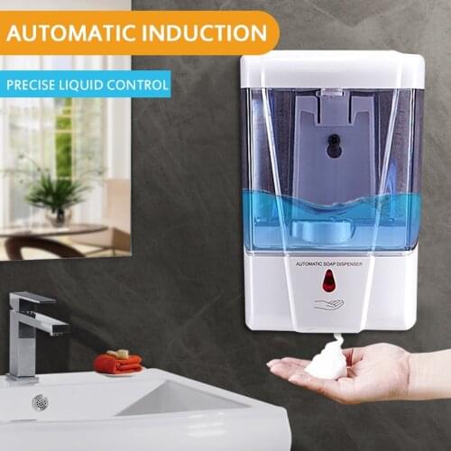 Kitchen 700ml Wall Mounted Capacity Automatic Soap Dispenser Touchless Sensor Hand Sanitizer Detergent Dispenser For Bathroom