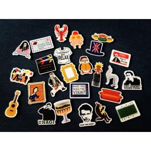 New 25pcs 1Lot Friends Central Perk Sofa Coffer Mug Monica Door Photo Frame Turkey Acrylic Refrigerator Stickers Magnets