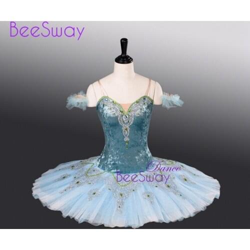 Professional Ballet Tutu for Women Adult Pancake Tutus Blue Bird Classical Performance Ballerina blallet Dance dress