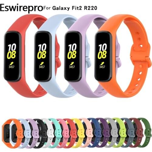 Strap For Samsung Galaxy Fit 2 SM-R220 Watch Silicone Sport Band Bracelet Replacement Women Man Correa For Samsung Galaxy Fit2