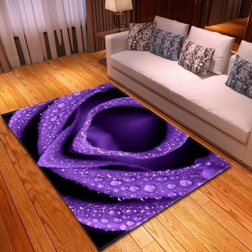 Rose flower printed 3D Carpet Large Size wedding Living Room Bedroom Tea Table Rug and Carpet Rectangular Antiskid Floor Mat