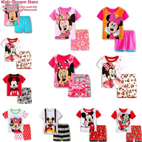 Kids Shirts T-Shirt for Childrens Girls Boys Shirt Child Cotton Minnie Cartoon Tops Clothing 1-7Years kids Clothes