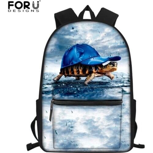 FORUDESIGNS Laptop Backpack School Bags for Teenage Boys Girls Children Book Bag Turtle Tortoise Girl Backpack cartable enfant