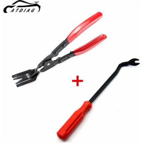 Remover Removal Puller Pry Tool Car Door Panel Trim Upholstery Retaining Tweezer Clip Plier Tool Hand Tool