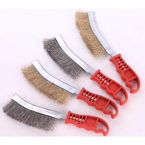 Knife-shaped Steel Wire Brush Barbecue Cleaning Stainless Steel Wire Iron Brush Steel Copper Derusting Brushsteel Wire Brush