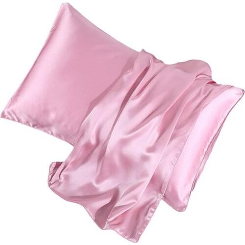 Silk Pillow Case 19 Mm Beauty Single Simple Silk Solid Color Double-sided 100 Mulberry Silk Pillow Towel Fall Decorations