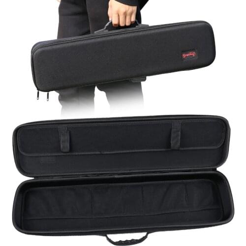 Sougayilang Portable Folding Fishing Rod Reel Bag Fishing Pole Gear Tool Carry Case Carrier Travel Black Hard Shell Fishing Bag