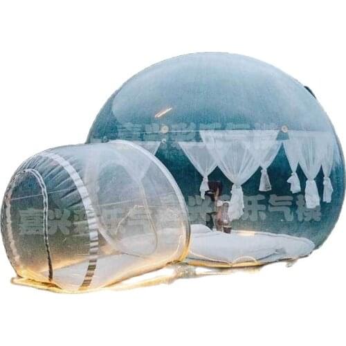 Bubble Stargaze Outdoor Camping Tent with Single Tunnel Inflatable Tent Family Camping Backyard Transparent