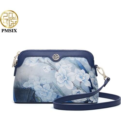 PMSIX Vintage Crossbody Bags For Women Silk Print Shoulder Classical Mini Messenger Bag Lady Stylish Bags Small Bags 2020