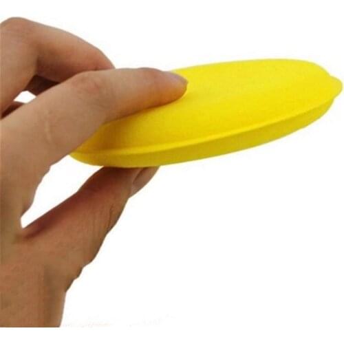 12pcs/lot Car Vehicle Wax Polish Foam Sponge Hand Soft Wax Yellow Sponge Pad/Buffer for Car Detailing Care Wash Clean About 10cm