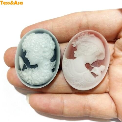 High Quality Carved Agates Cameo Cabochon Stone Nature Gems stone Oval Shape Pendants Jewellery for Lady Jewelry Making 30x40mm