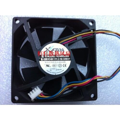 Xfan 8cm 8025 48v 0.18a rdm8025b4 for HUAWEI for zte cooling fan 4 line