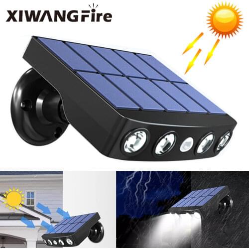 XIWANGFIRE Solar Light Motion Sensor Waterproof Garden Powerful LED Solar Light Outdoor Trail Street Led Wall Light Spotlight