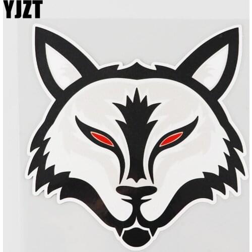 YJZT 12.7CMX12.9CM Cartoon Decoration PVC Decal Animal Modeling Car Sticker 11B-0347