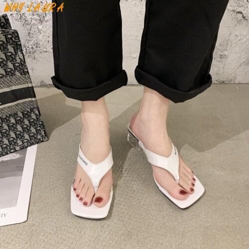 Sandalias Mujer chunky heels for women with square toe outdoor slippers for women