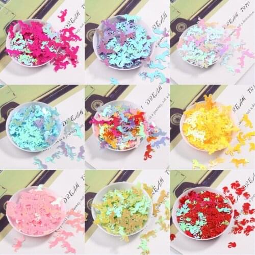 10g/240Pcs/Lot AB Colors 15*20mm Unicorn Shape sequins DIY Apparel Sewing Fabric on Clothes Wedding Bags Home Decor Accessories