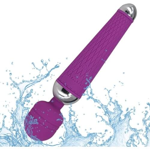 10 Speed Powerful Vibrator for Woman Magic Wand Massage Stick Adult Sex Toys USB Rechargeable Vibrators Silicone G-spot Massager