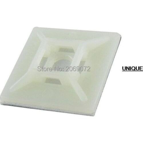 100 Pcs Self Adhesive Cable Tie Mount Base Holder 28mmx28mmx5mm