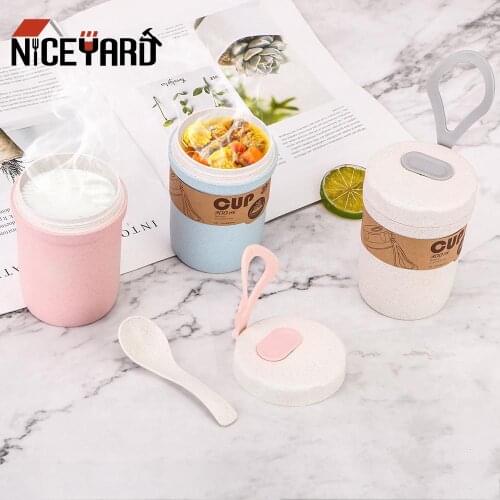 300ml Portable Leakproof Sealed Food Soup Thermos Cup Kids Microwavable Lunchbox Breakfast Cup Drinks Dessert Breakfast Milk Cup